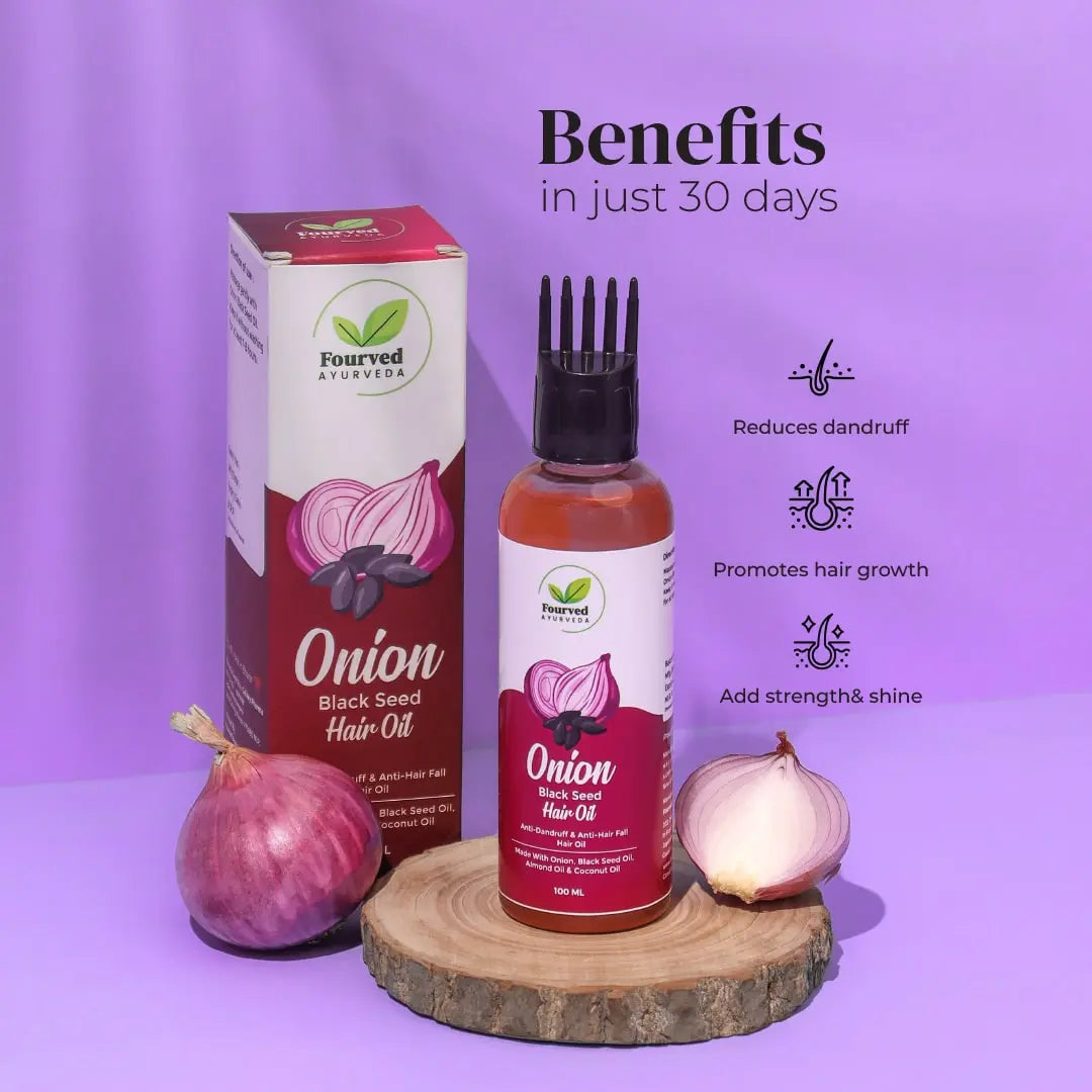 Onion Black Seed Oil - Fourved Ayurveda