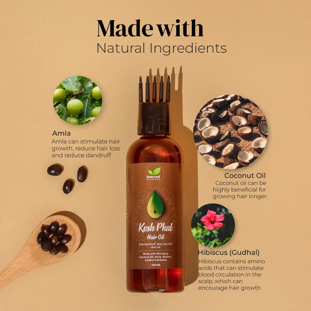 Kesh Phal Hair Oil - Fourved Ayurveda