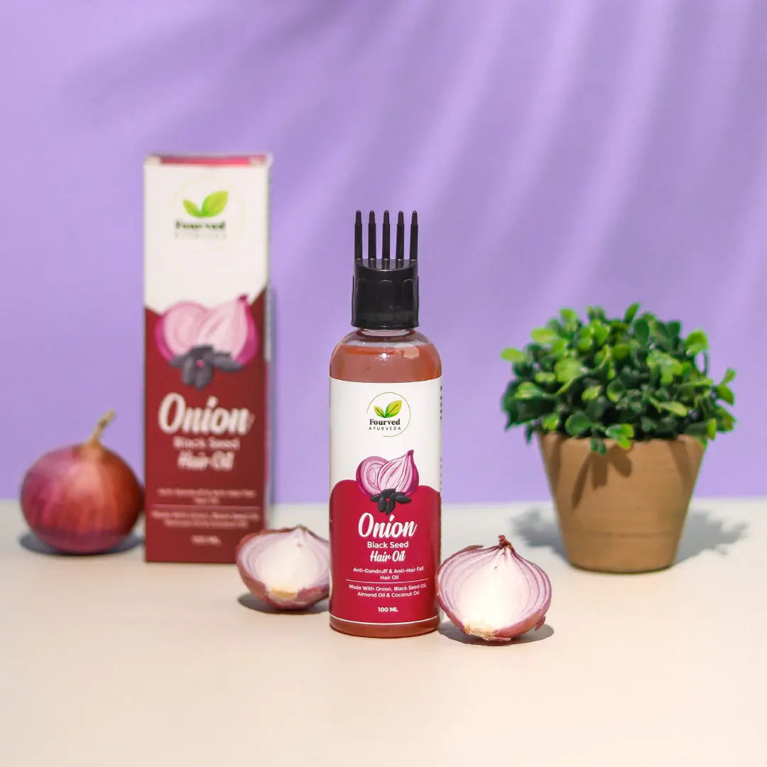 Onion Black Seed Oil - Fourved Ayurveda